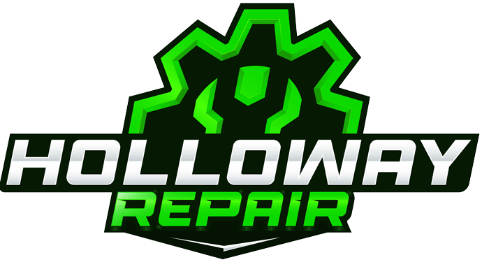 Logo with a green and black gear symbol and bold white and green text reading "Holloway Repair," perfectly capturing the essence of precision. This striking header serves as both a key element and a focal point, ensuring your brand stands out on every platform. #66 Mobile Diesel Mechanic